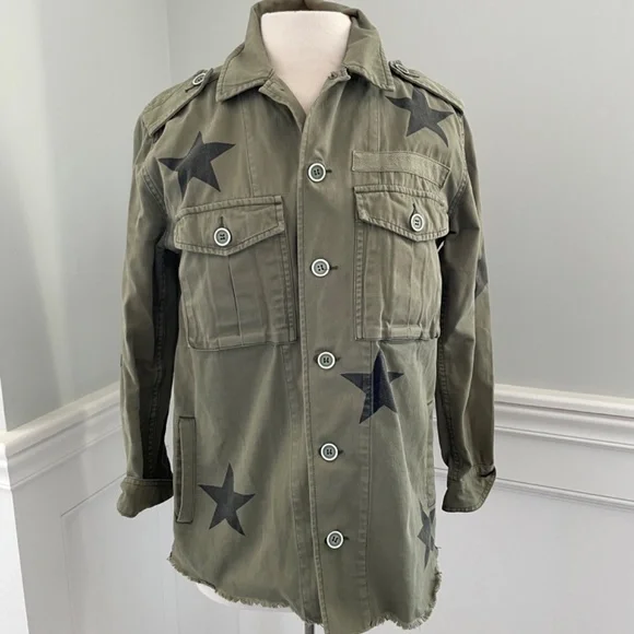 PISTOLA CAMILO STAR PRINT MILITARY JACKET SIZE S! - Picture 3 of 8